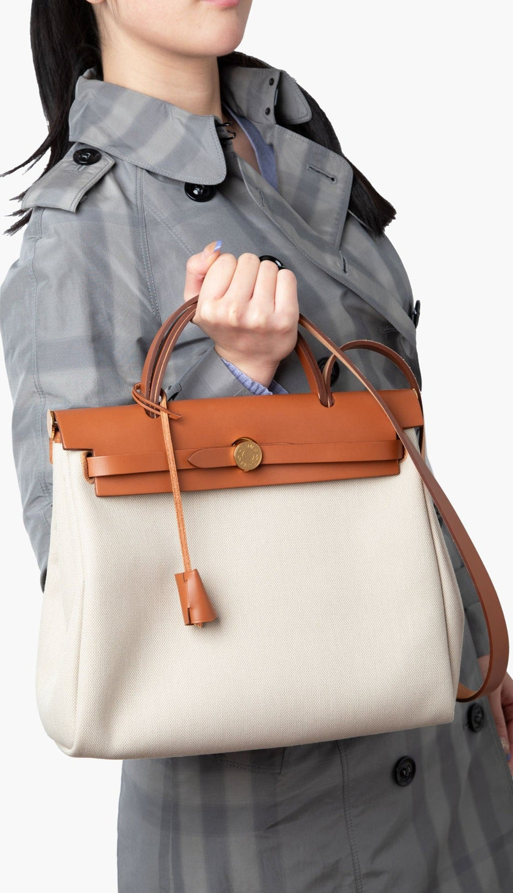 Hermes Toile Militaire & Vache Hunter Herbag Zip 31