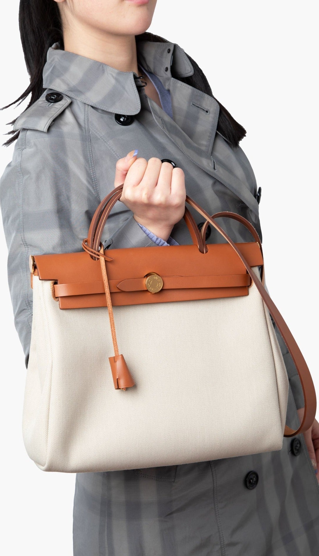 Hermes Toile Militaire & Vache Hunter Herbag Zip 31