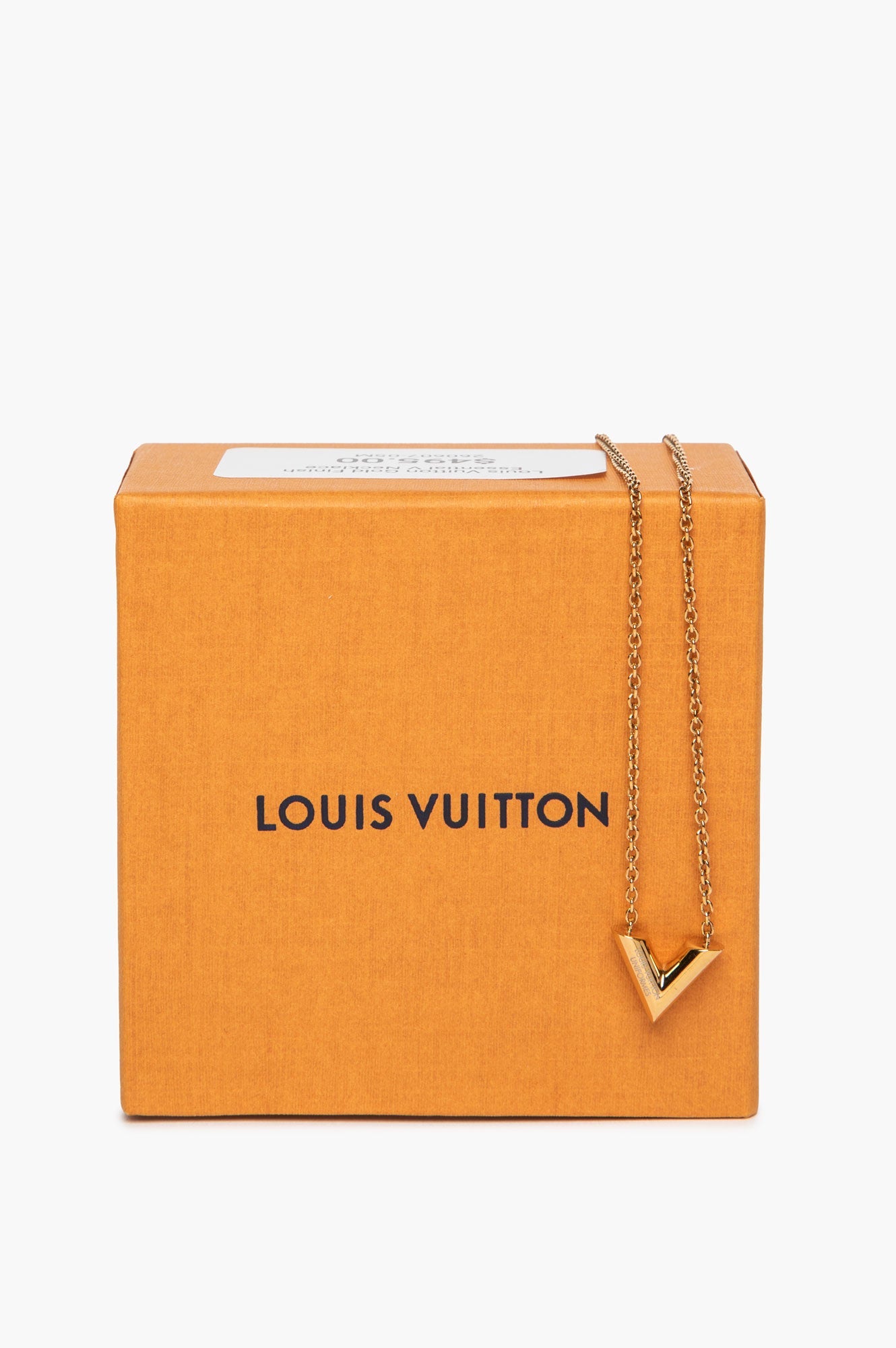 Louis Vuitton Gold Finish Essential V Necklace