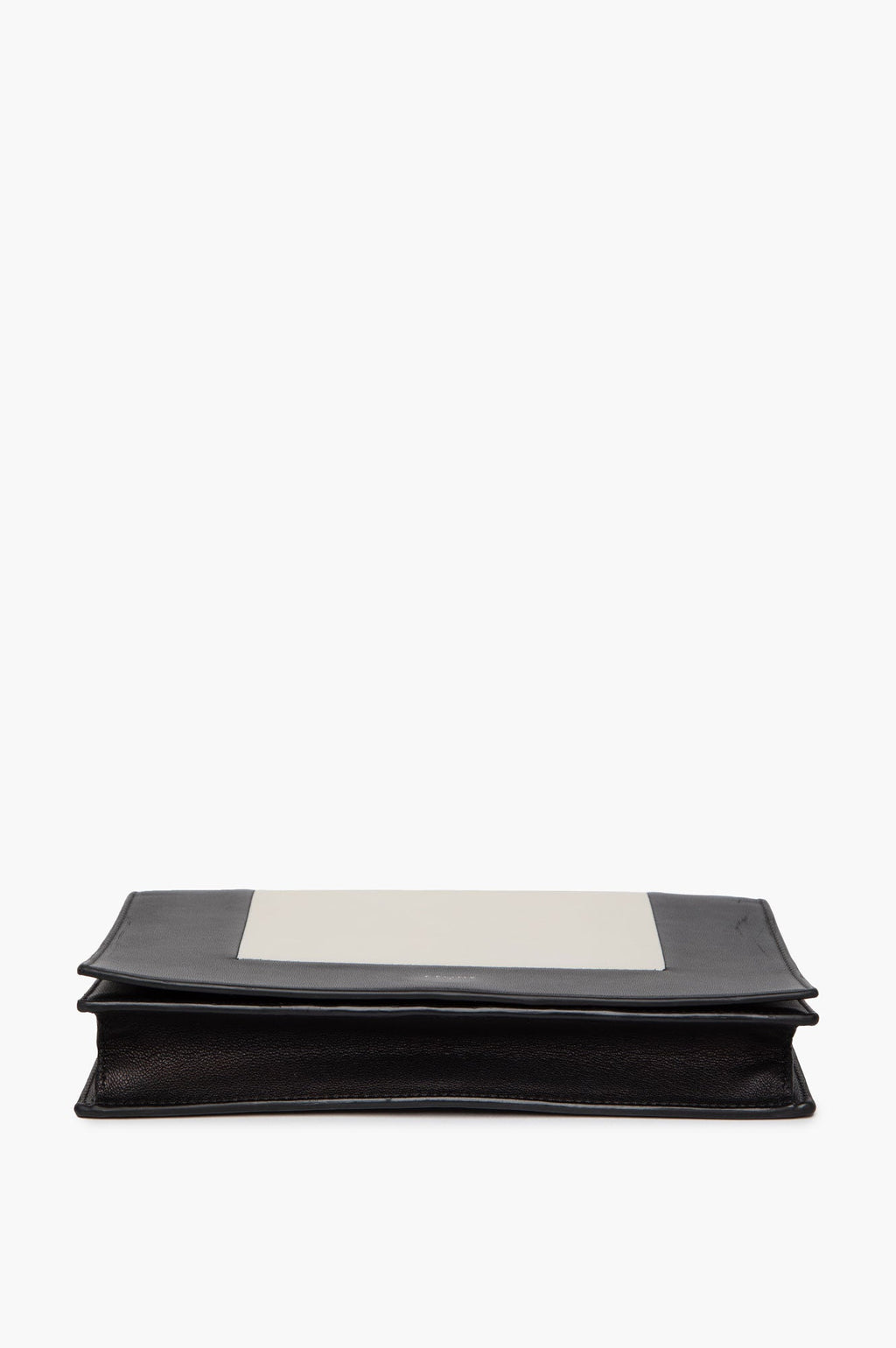Céline Black/White Calfskin Frame Evening Clutch on Chain Bag