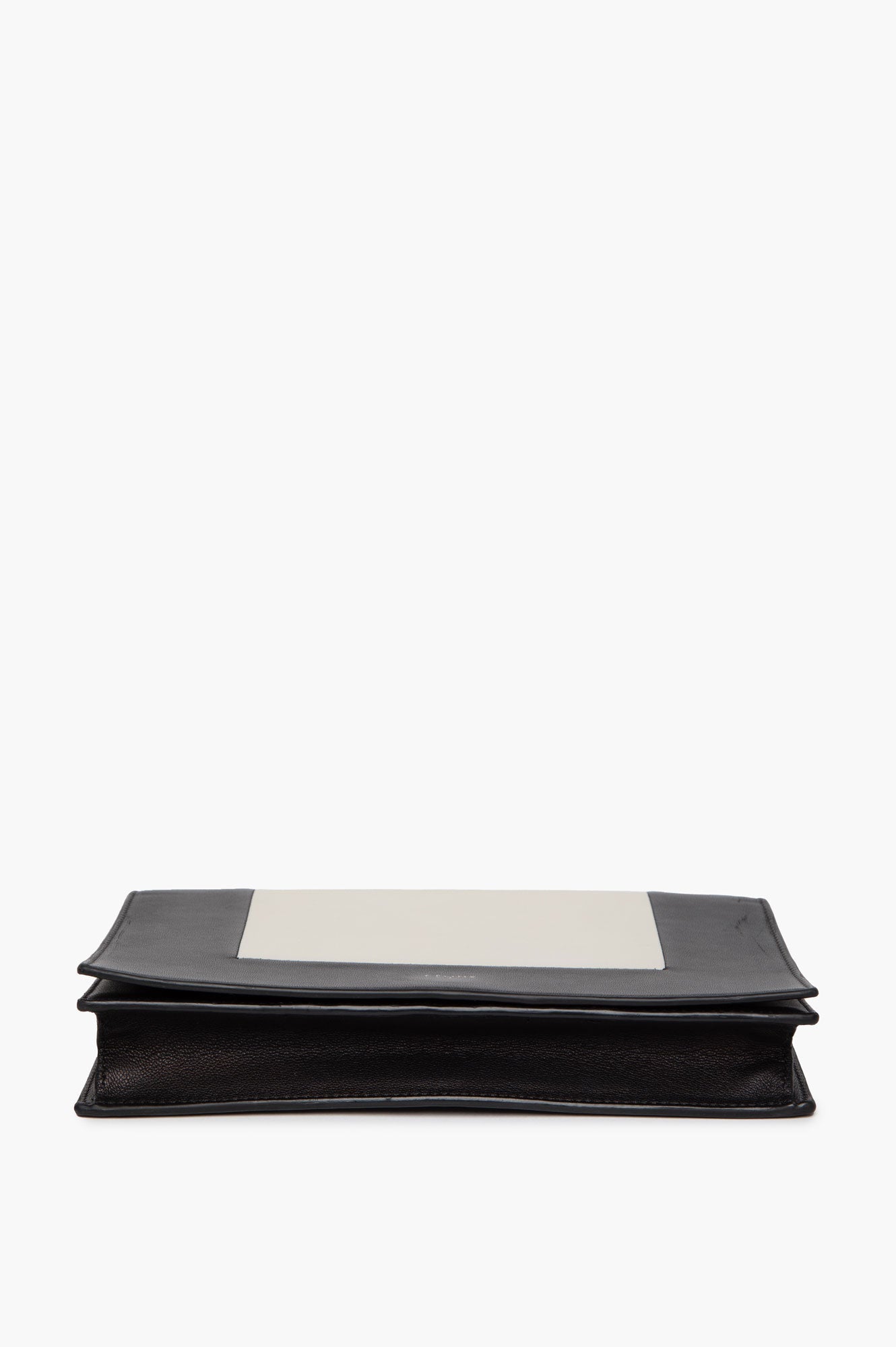 Céline Black/White Calfskin Frame Evening Clutch on Chain Bag