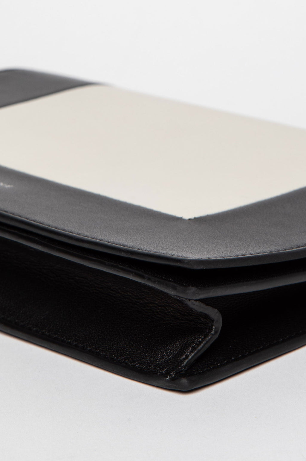 Céline Black/White Calfskin Frame Evening Clutch on Chain Bag