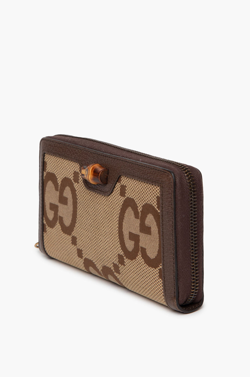 Gucci Camel/Ebony  GG Canvas Diana Wallet