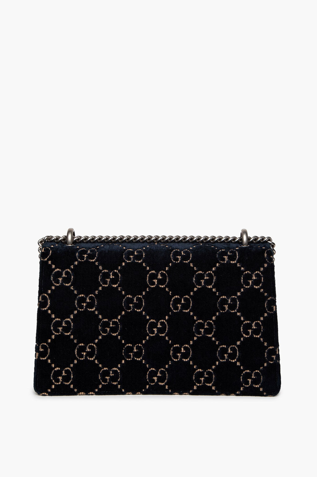 Gucci Medium Dark Blue GG Velvet Dionysus Shoulder Bag