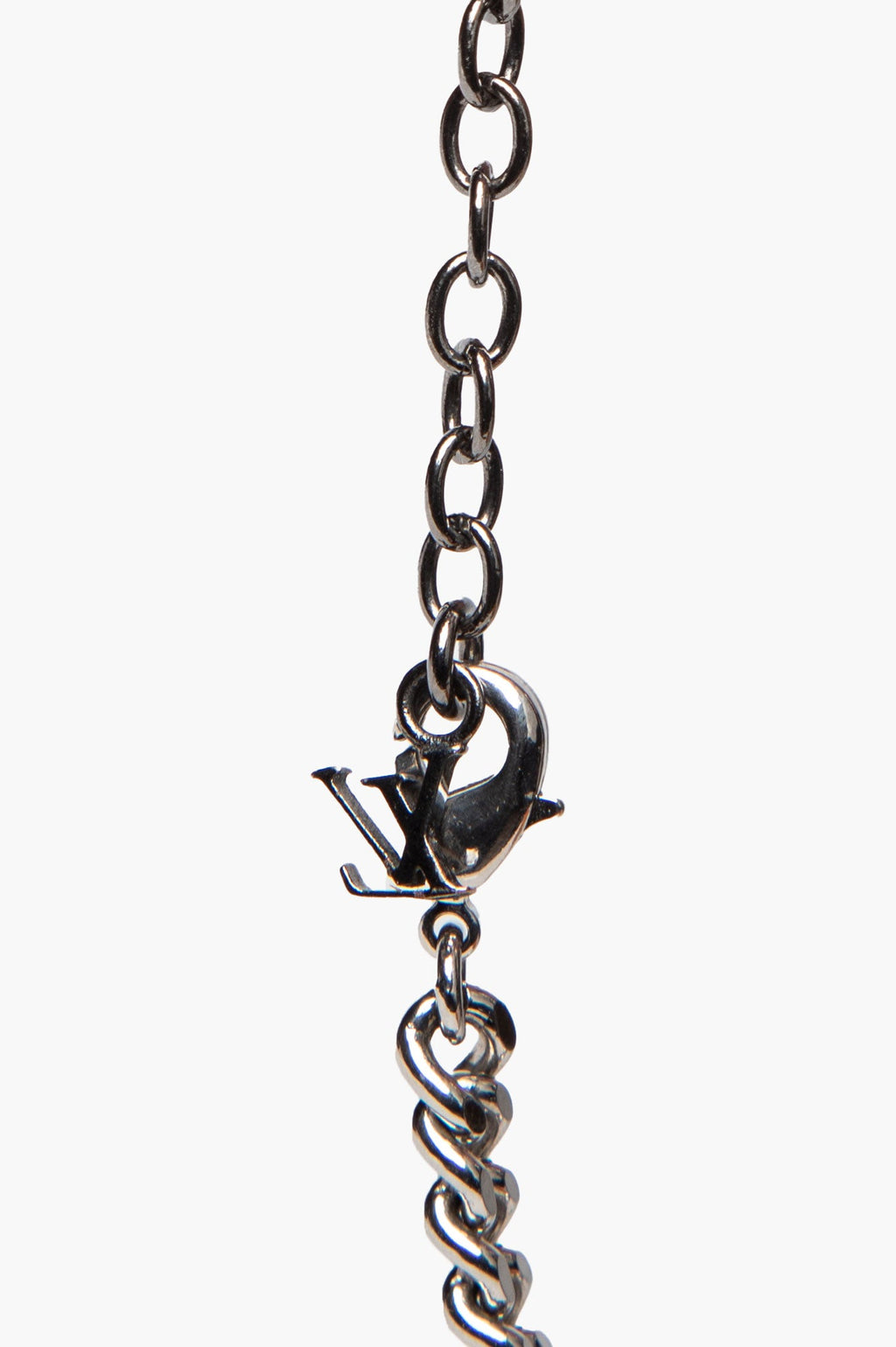Louis Vuitton Gunmetal Silver Tone Monogram Chain Instinct Bracelet