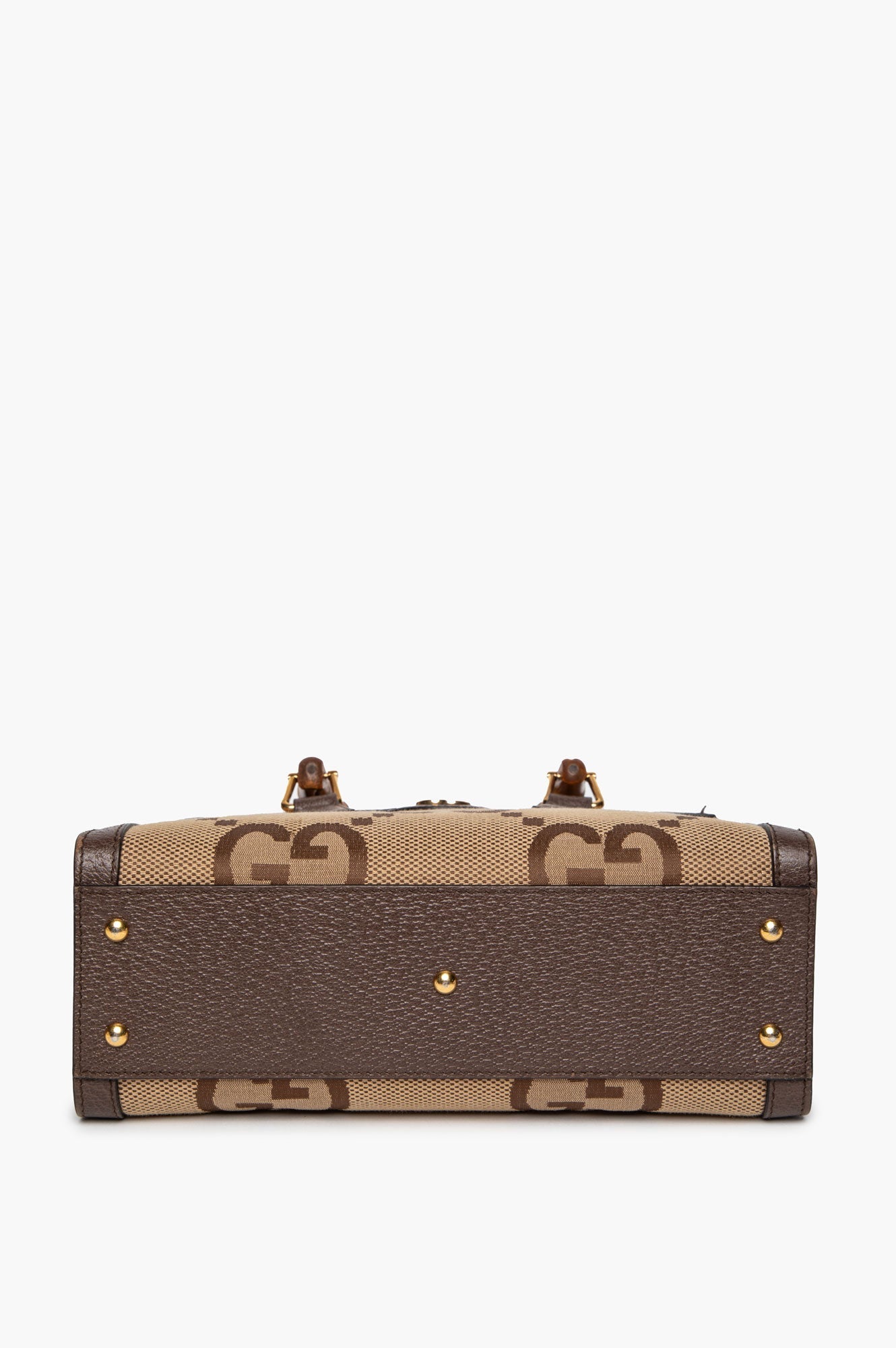 Gucci Small Brown/Beige Jumbo GG Canvas Diana Tote Bag