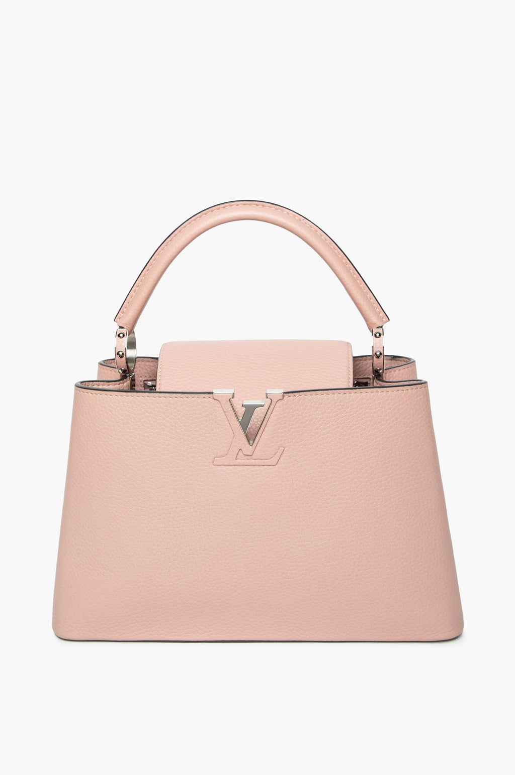 Louis Vuitton Magnolia Pink Taurillon MM Capucines Bag