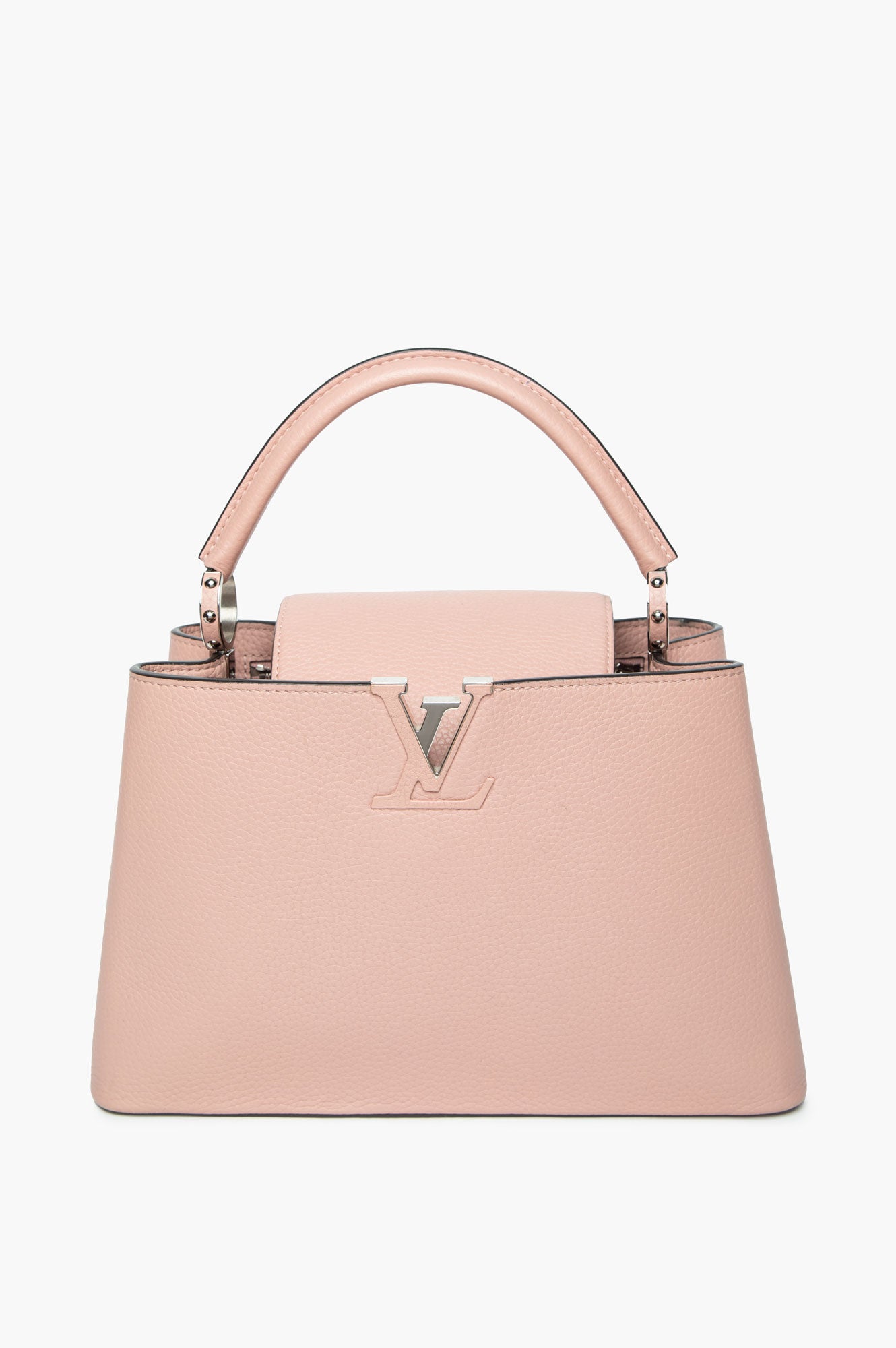 Louis Vuitton Magnolia Pink Taurillon MM Capucines Bag