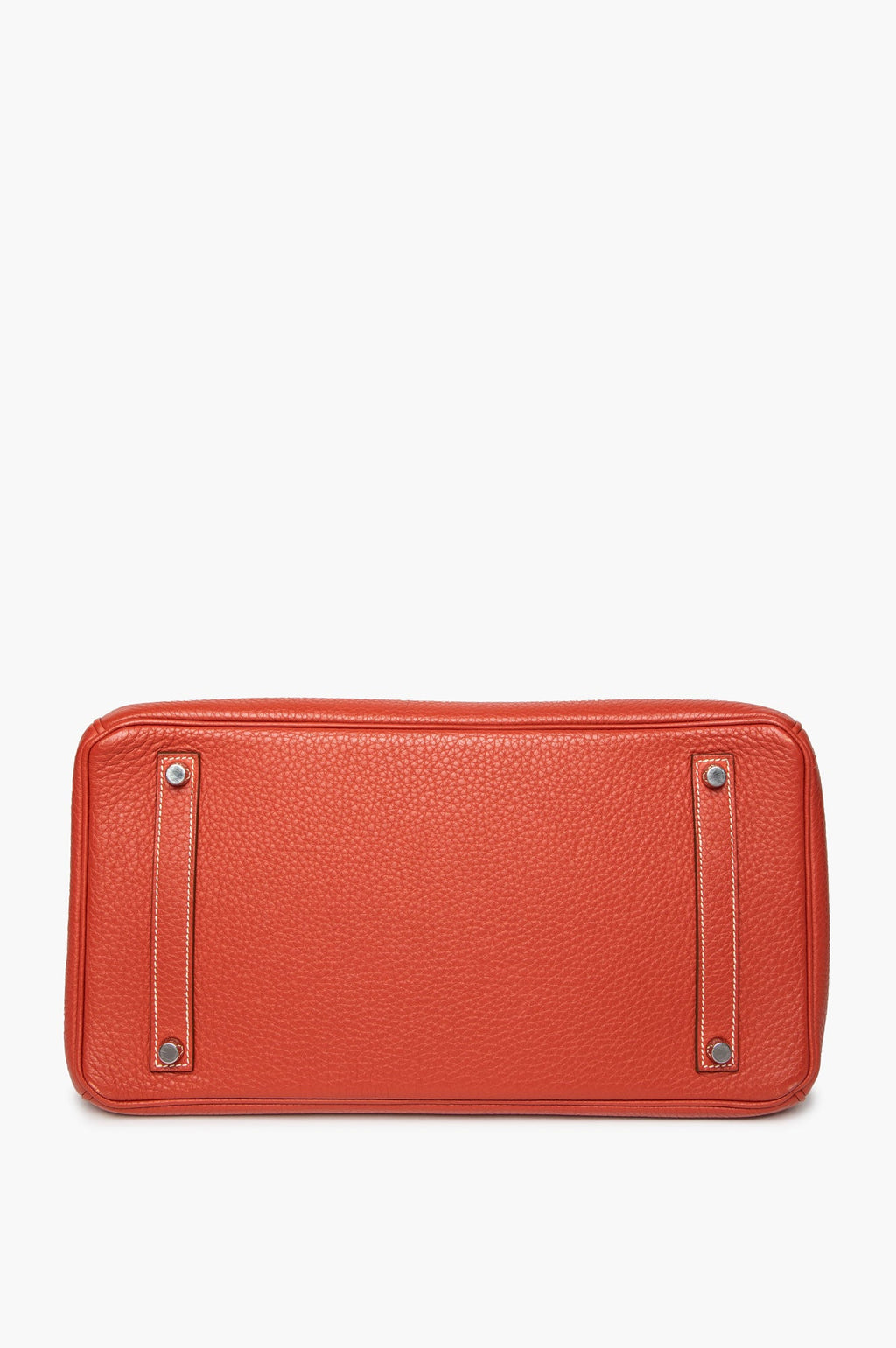 Hermès 2012 Sanguine Clemence Palladium Hardware Birkin 35