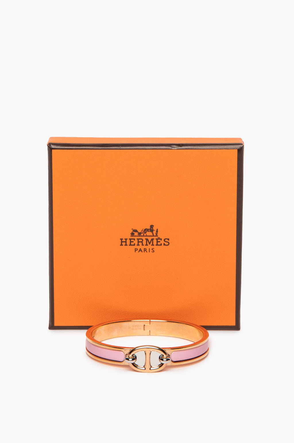 Hermès Rose Gold Plated Rose Fever Mini Clic Chaine d'Ancre Bracelet