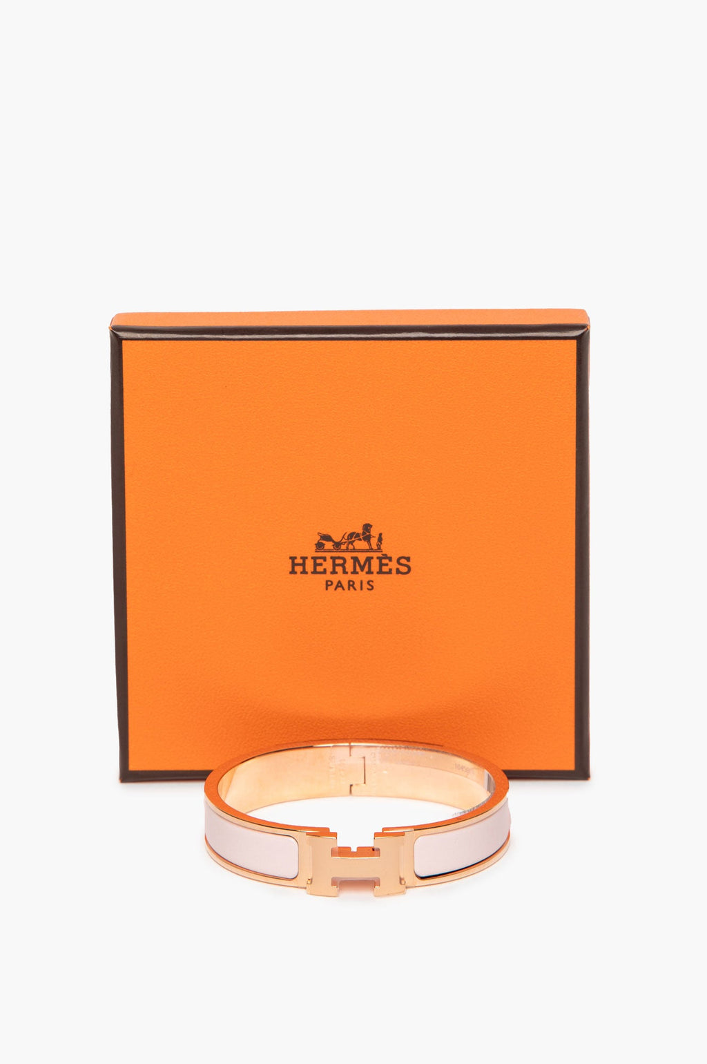 Hermès Rose Gold Plated Rose Candeur Clic H Bracelet
