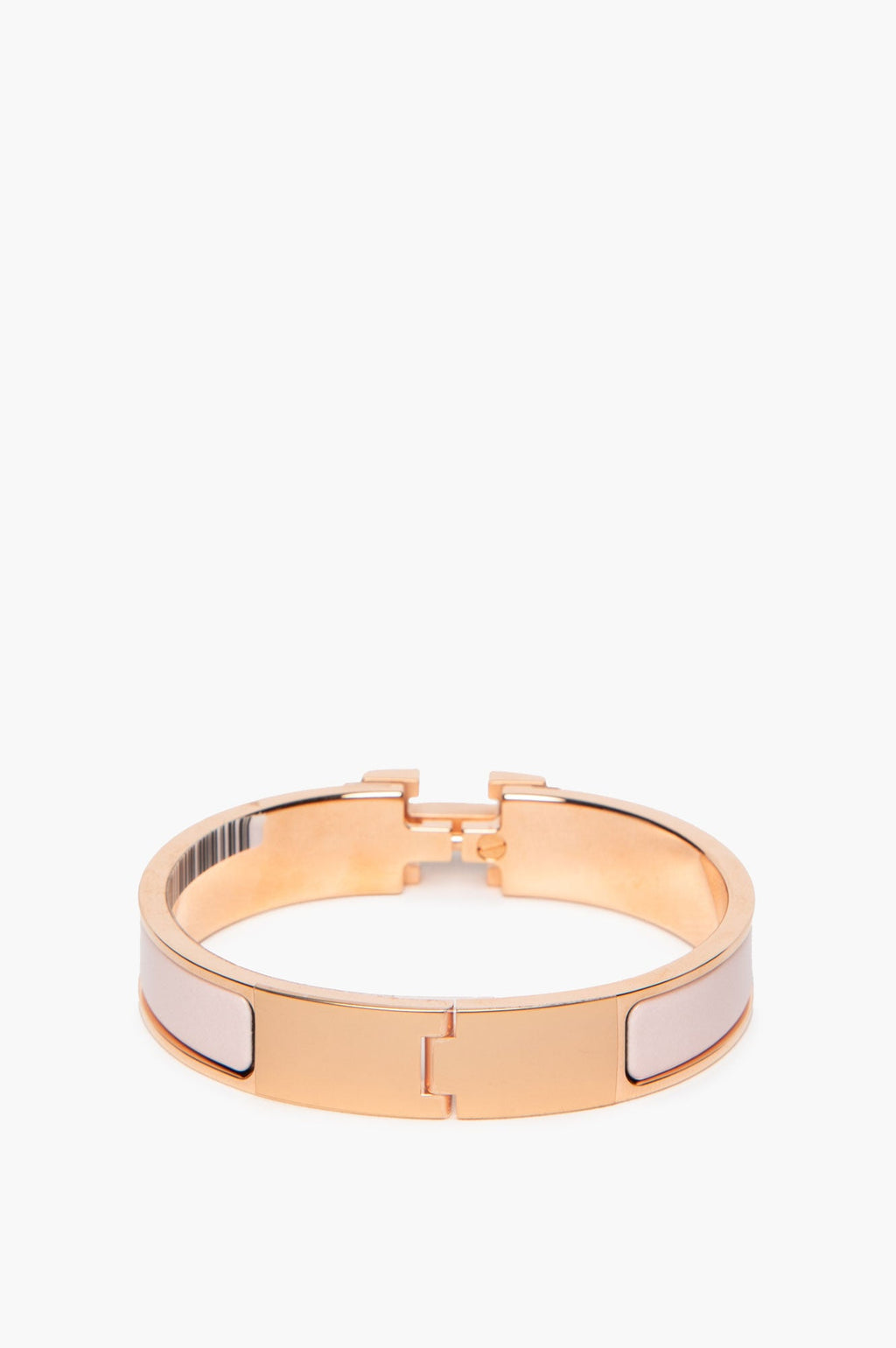 Hermès Rose Gold Plated Rose Candeur Clic H Bracelet