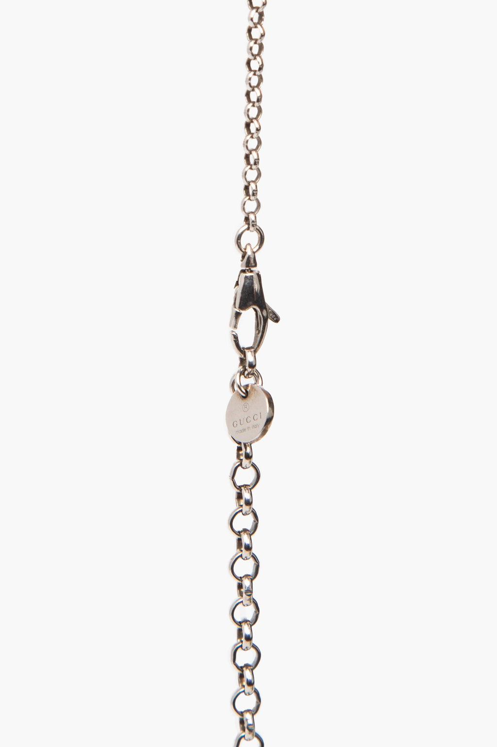 Gucci Sterling Silver Interlocking G Pendant Necklace
