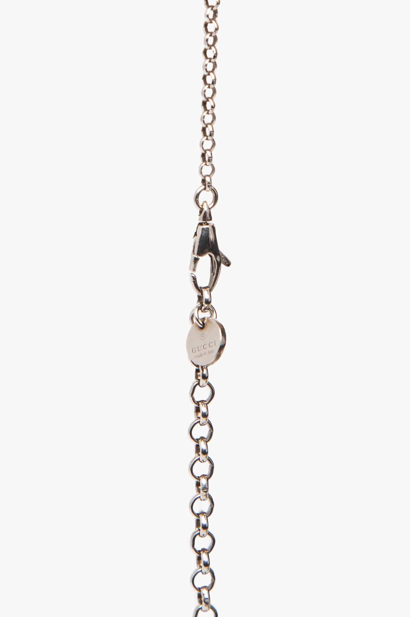 Gucci Sterling Silver Interlocking G Pendant Necklace