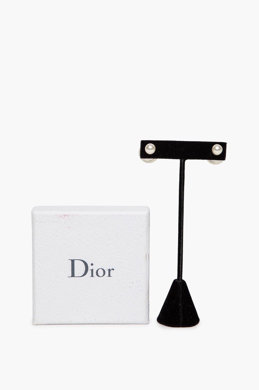 Christian Dior Faux Pearl Tribales Double Stud Earrings