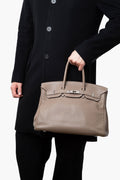 Hermes Taupe Birkin 35 Togo Leather
