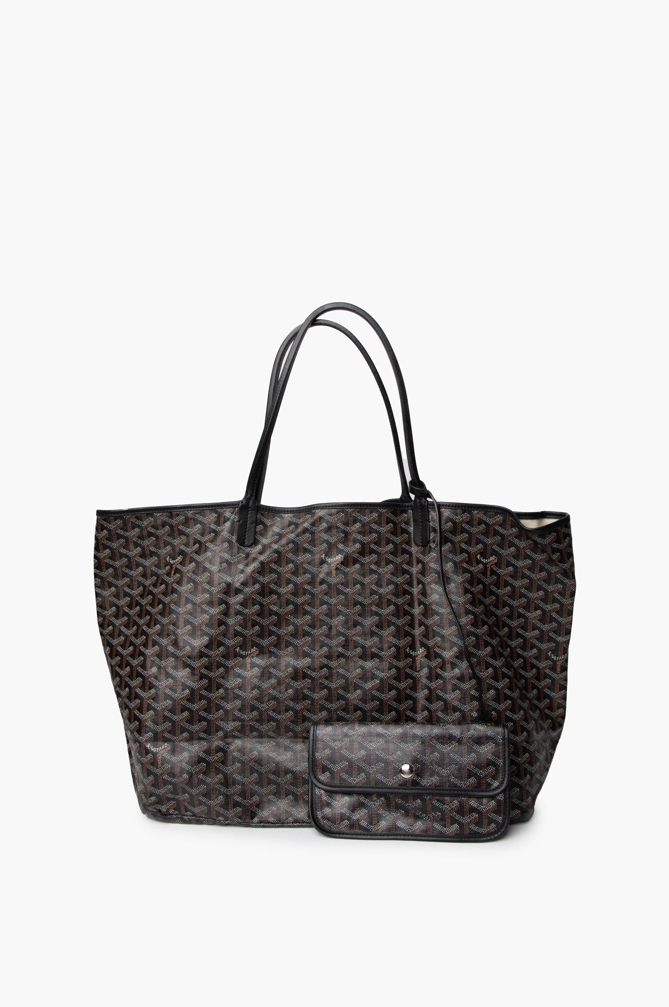 Goyard Black Goyardine Saint Louis GM Bag
