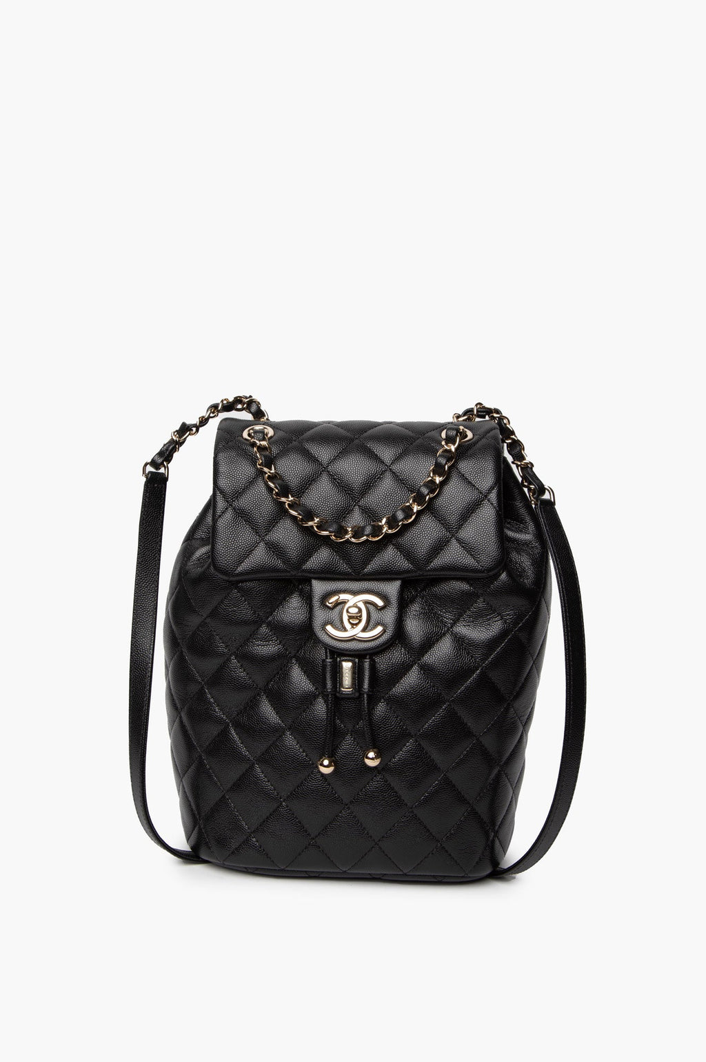 Chanel Black Caviar Quilted Urban Spirit Backpack