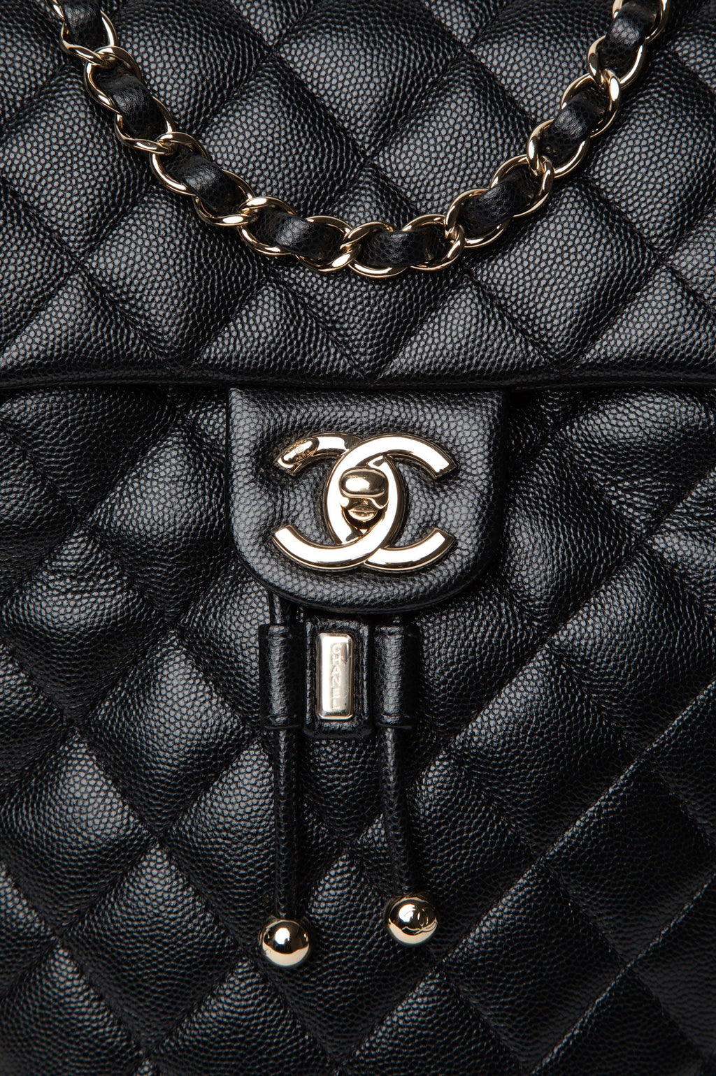 Chanel Black Caviar Quilted Urban Spirit Backpack