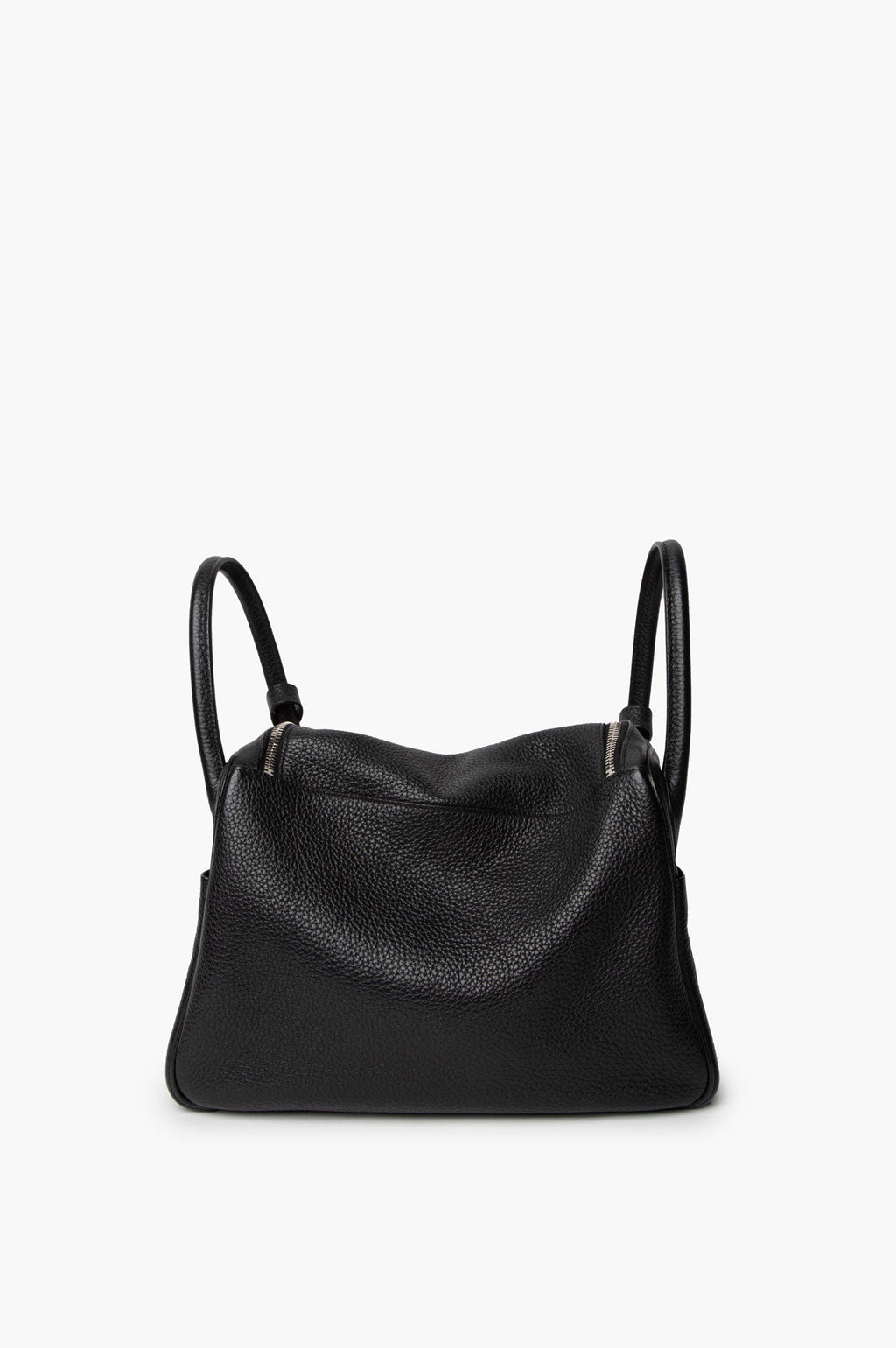 Hermes 2015 Black Clemence SHW Lindy 30 Shoulder Bag