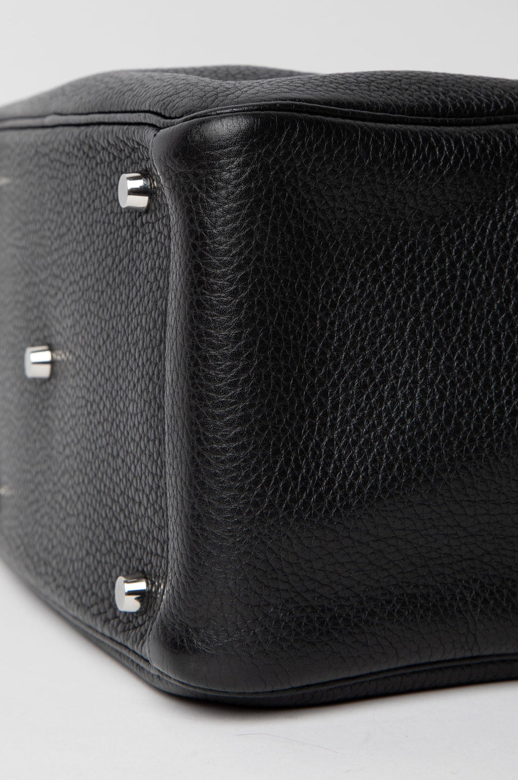 Hermes 2015 Black Clemence SHW Lindy 30 Shoulder Bag