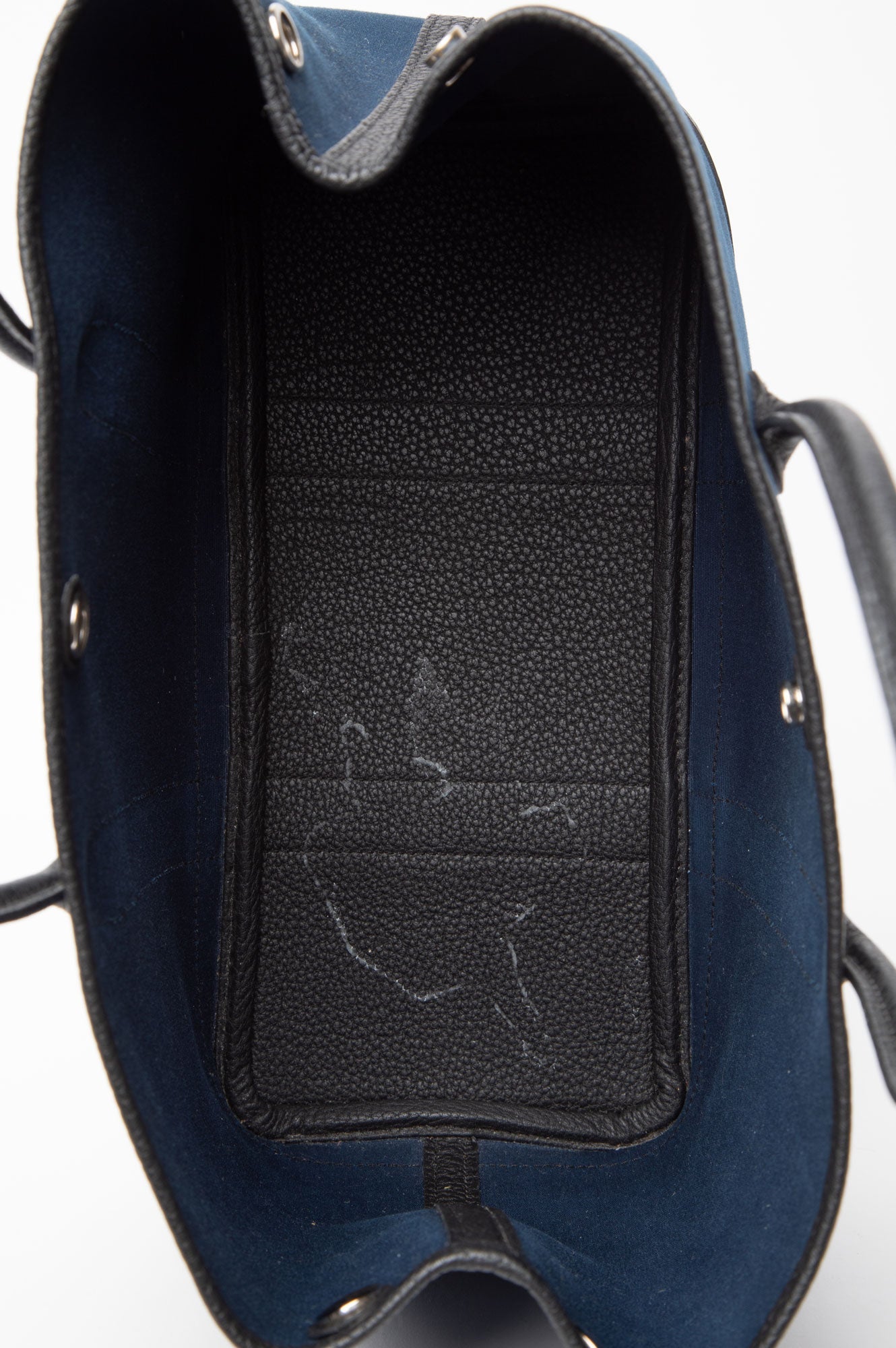 Hermes 2018 Blue Garden Party 30 Canvas Tote Bag