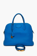 Hermès Bleu Hydra Clemence Bolide 35