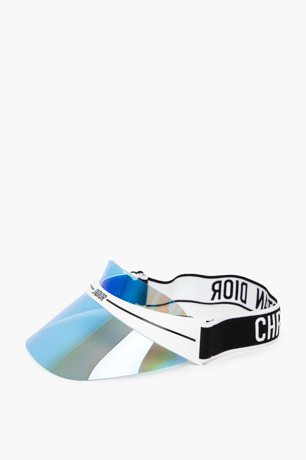 Christian Dior White/Iridescent Blue Reflective Visor