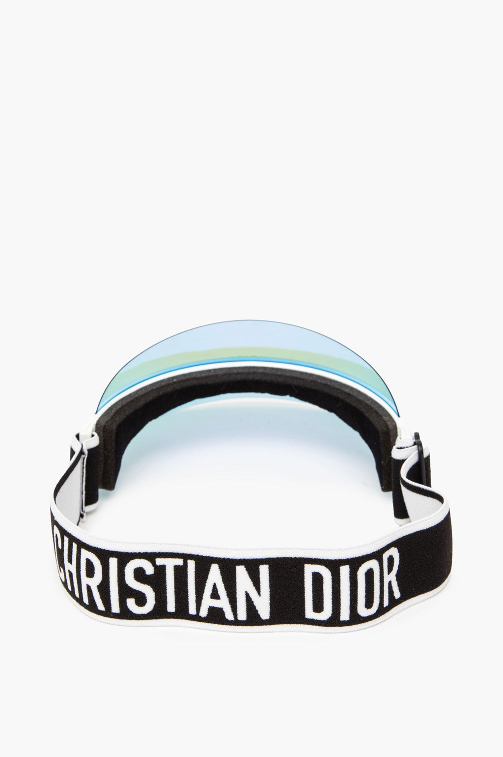 Christian Dior White/Iridescent Blue Reflective Visor