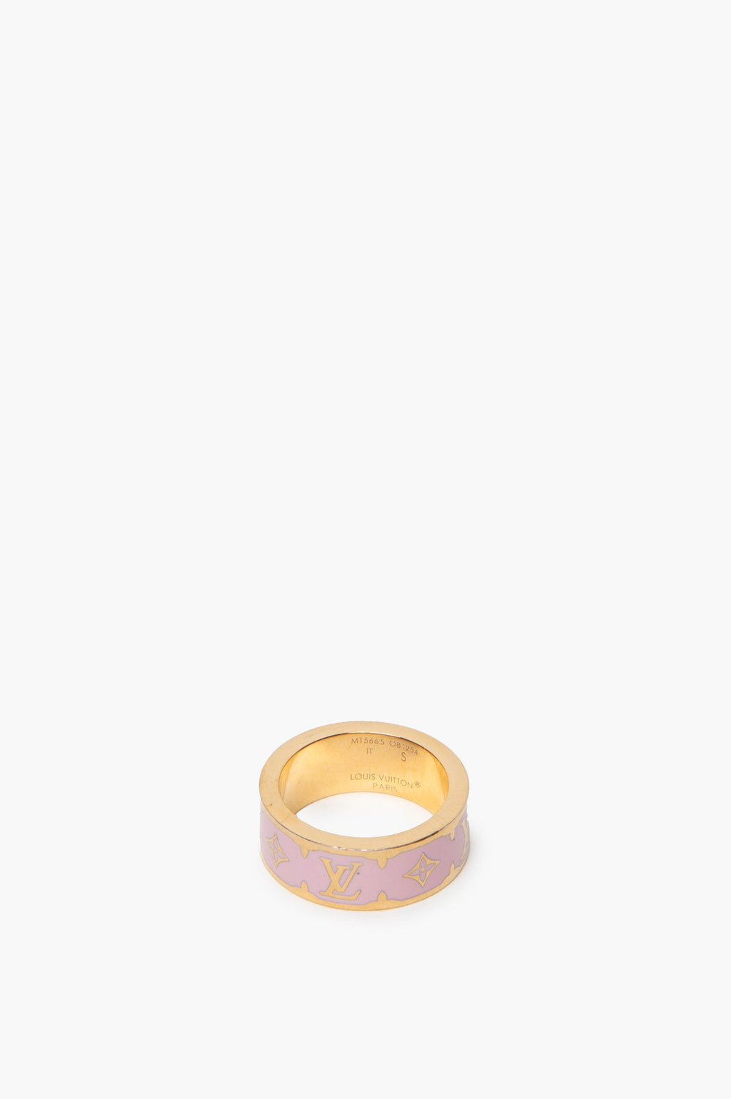 Louis Vuitton Flight Mode Nanogram Ring Pink Golden