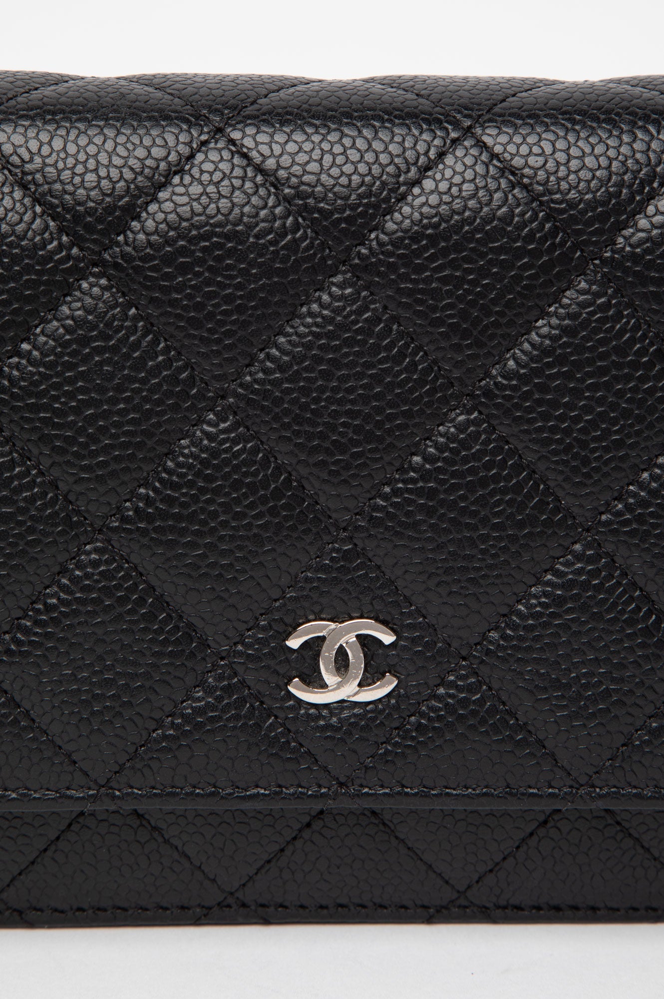 Chanel Black Caviar Wallet On Chain