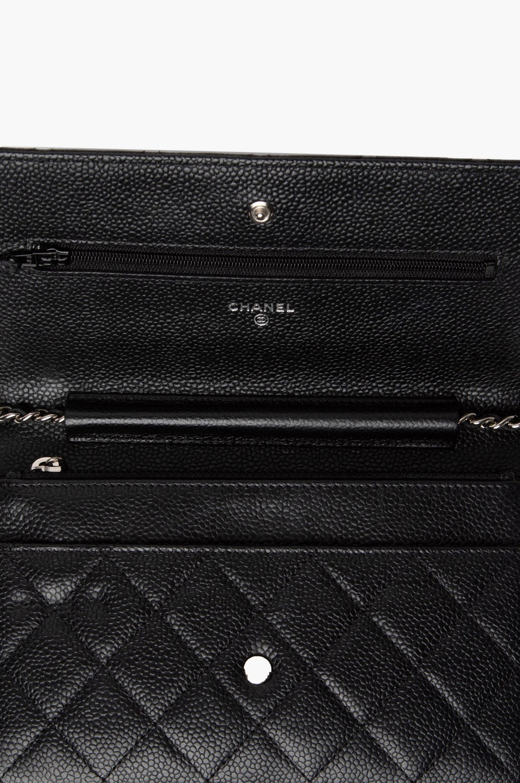 Chanel Black Caviar Wallet On Chain