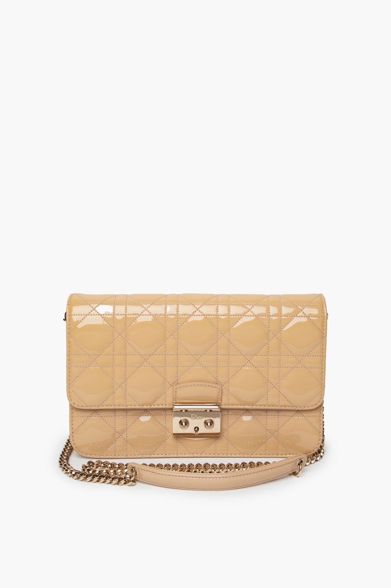 Christian Dior Miss Dior Yellow Patent Crossbody Bag