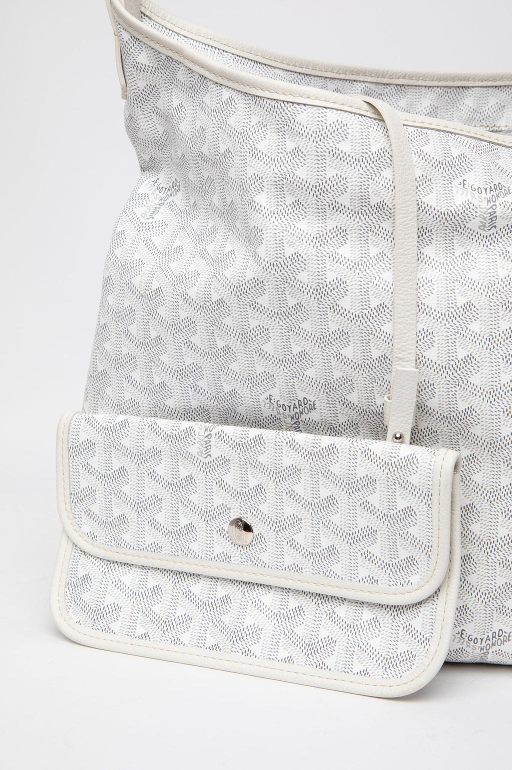 Goyard White Goyardine Bohème Hobo Bag