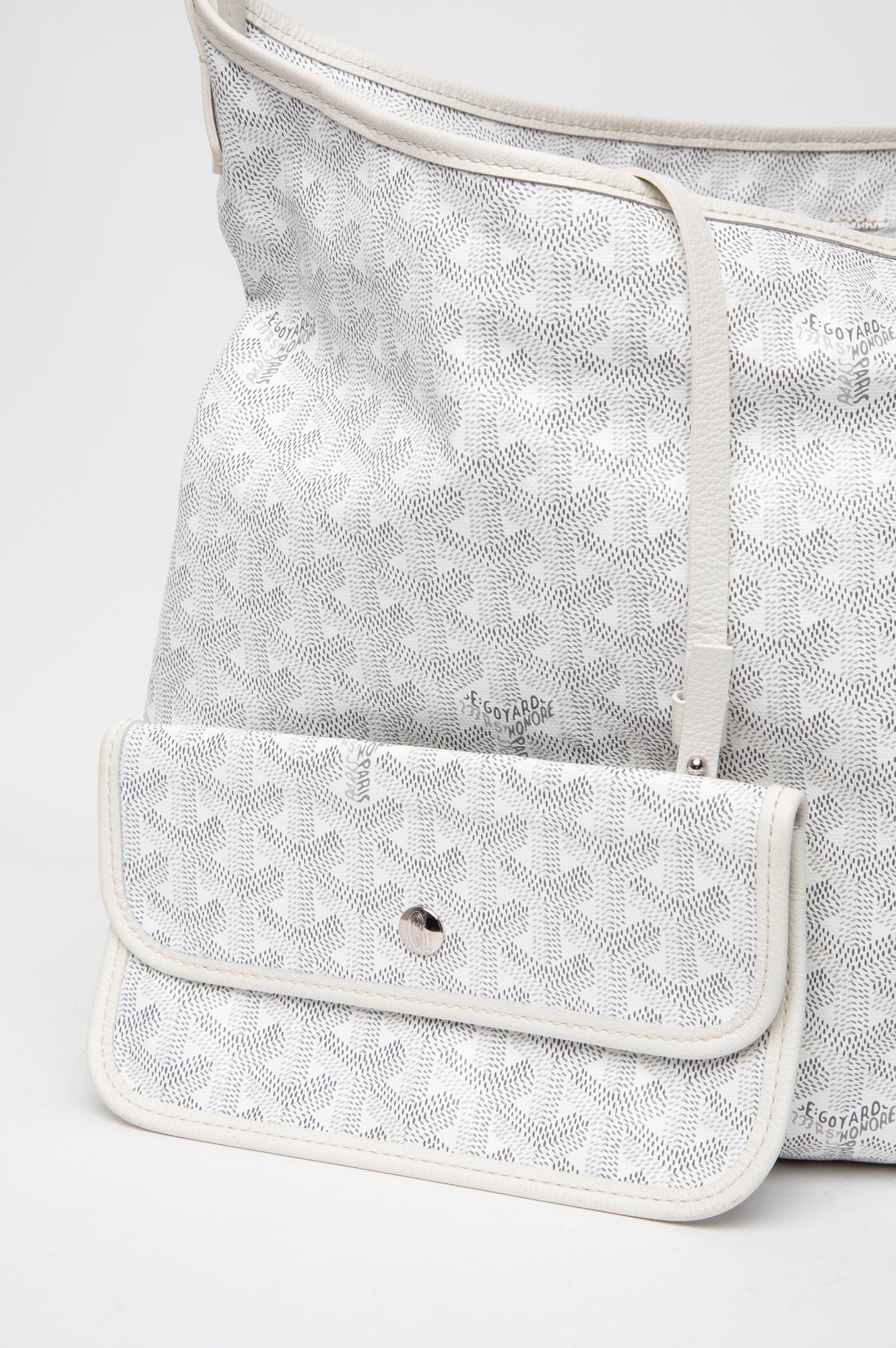 Goyard White Goyardine Bohème Hobo Bag