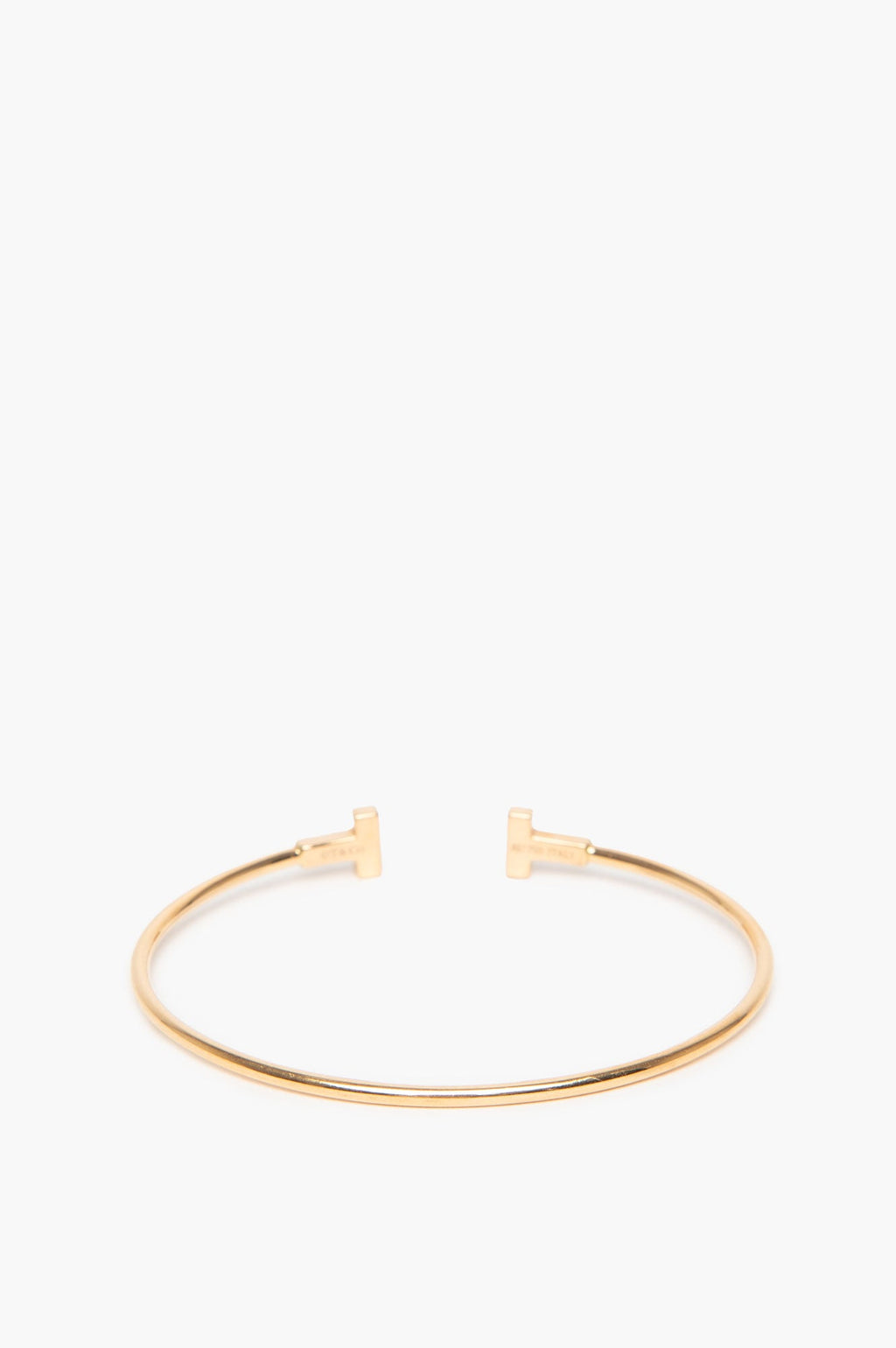 Tiffany & Co. 18k Rose Gold T Wire Cuff Bracelet