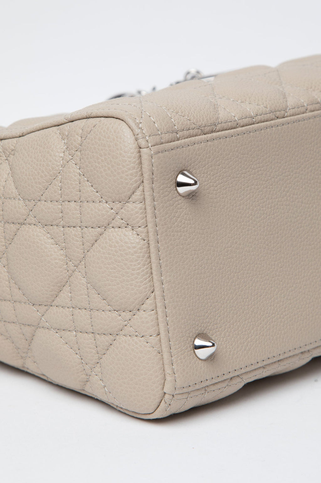 Christian Dior Beige Lady Dior CalfSkin Medium Bag