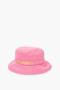 Chanel Pink Denim Bucket Hat Size L