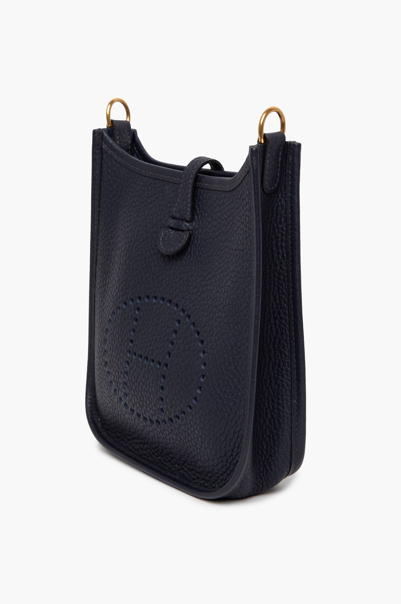Hermès Navy Clemence TPM 16 Evelyne Bag