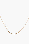 Tiffany & Co. 18k Yellow Gold T Smile Pendent Necklace