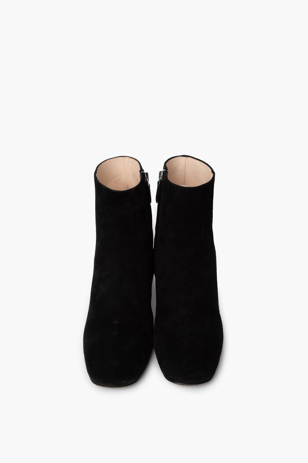 Prada Black Suede Ankle Boots Size 37.5