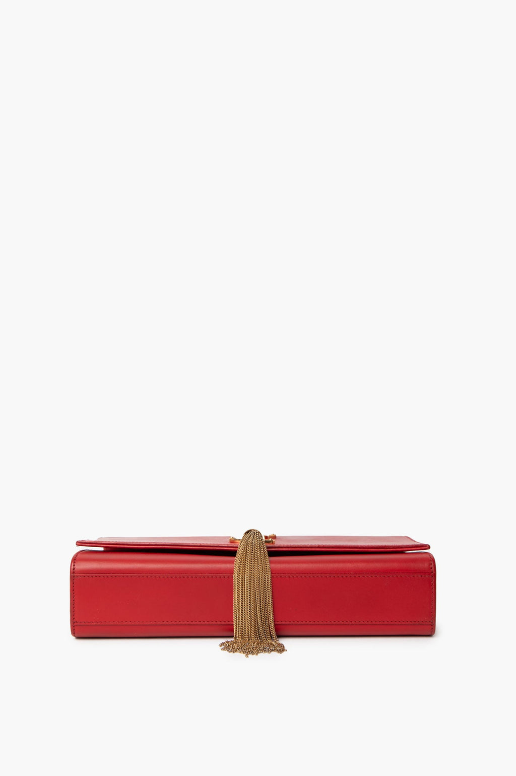 Saint Laurent Red Calfskin Medium Classic Kate Tassel Bag