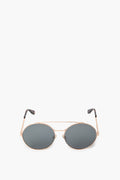 Givenchy Gold Frame Round Sunglasses