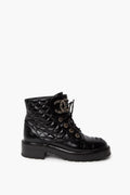 Chanel 2021 Interlocking CC Logo Combat Boots Size 38.5