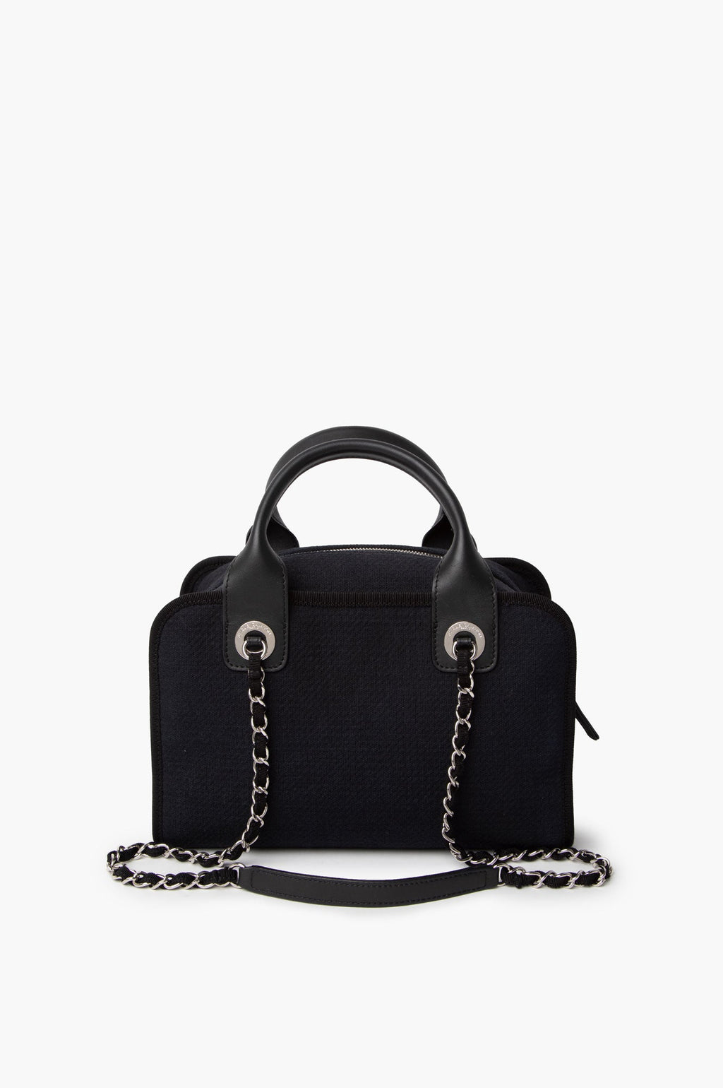 Chanel Black Canvas Mini Deauville Bag