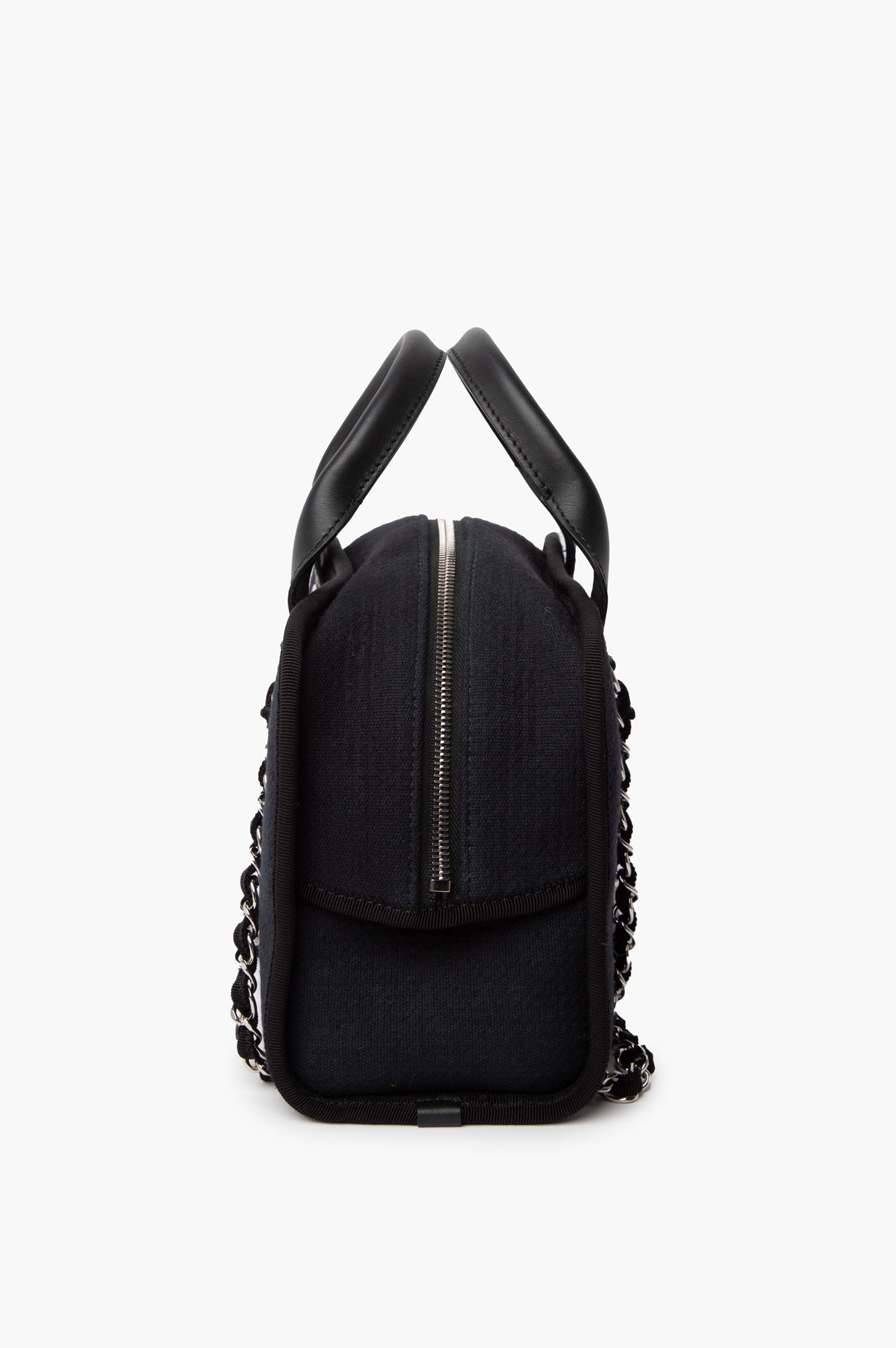 Chanel Black Canvas Mini Deauville Bag