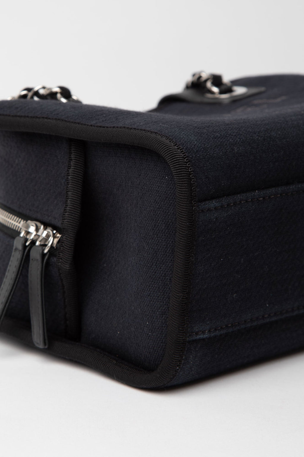 Chanel Black Canvas Mini Deauville Bag