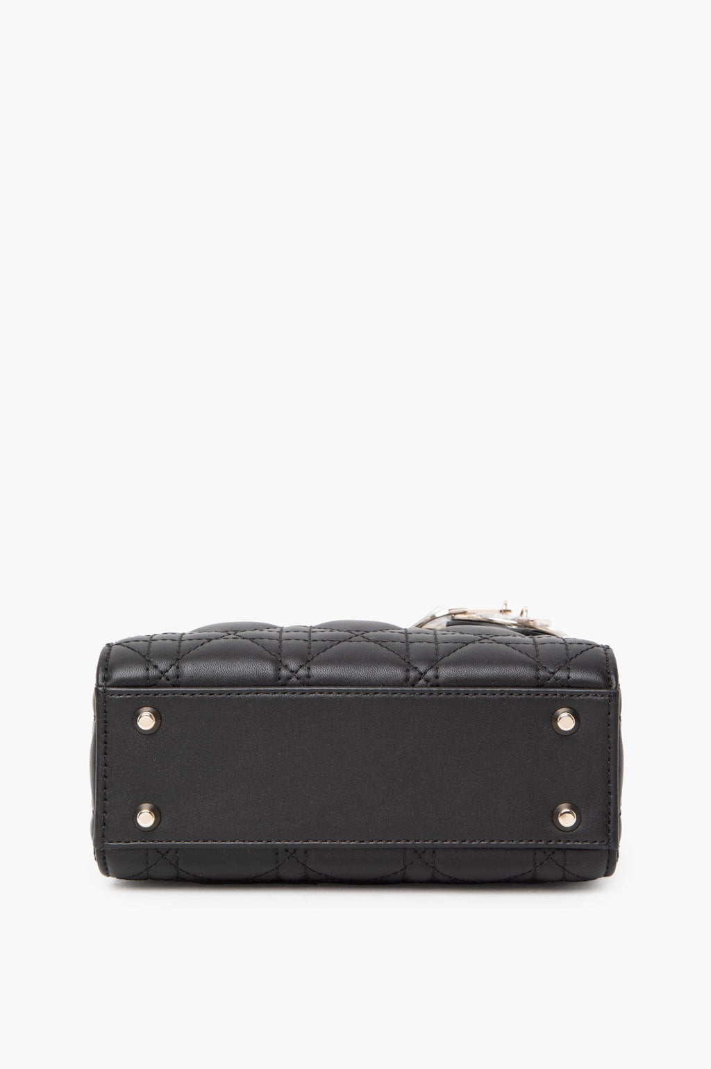 Christian Dior Black Mini Lady Dior Lambskin With Champagne Hardware