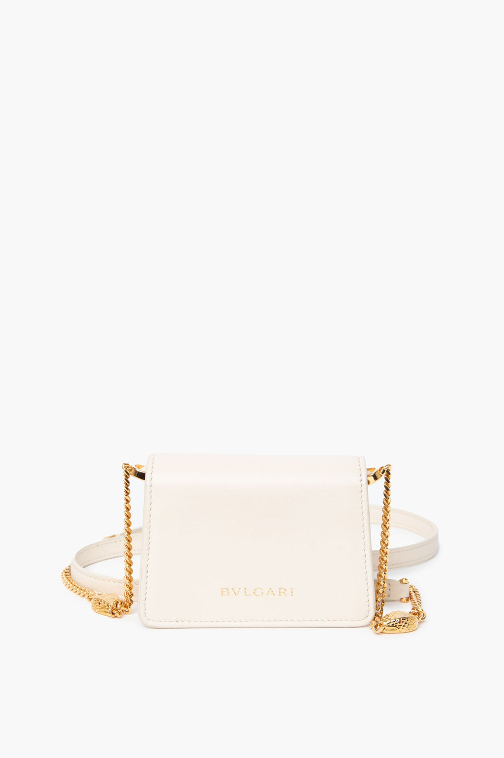 Bvlgari White Serpenti Forever Micro Bag