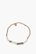 Christian Dior Metal Pearl Crystal J'Adore Choker Necklace